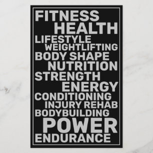Flyer Estilo de texto en negrita inspirado en el fitness