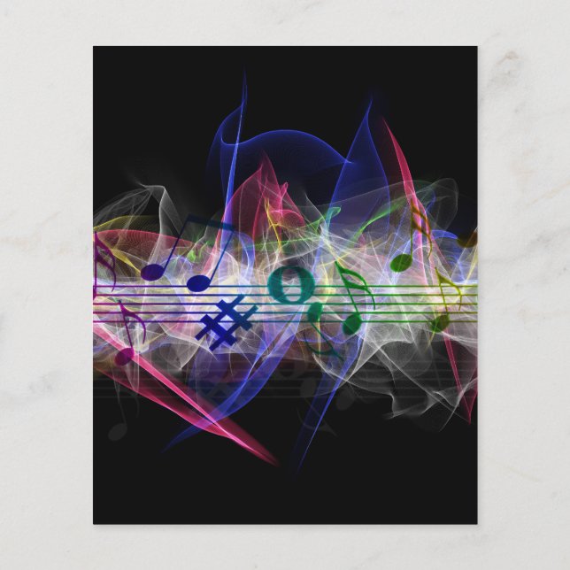 Flyer Estilo musical colorido (Atrás)