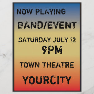 Flyer Estilo Poster de concierto retro
