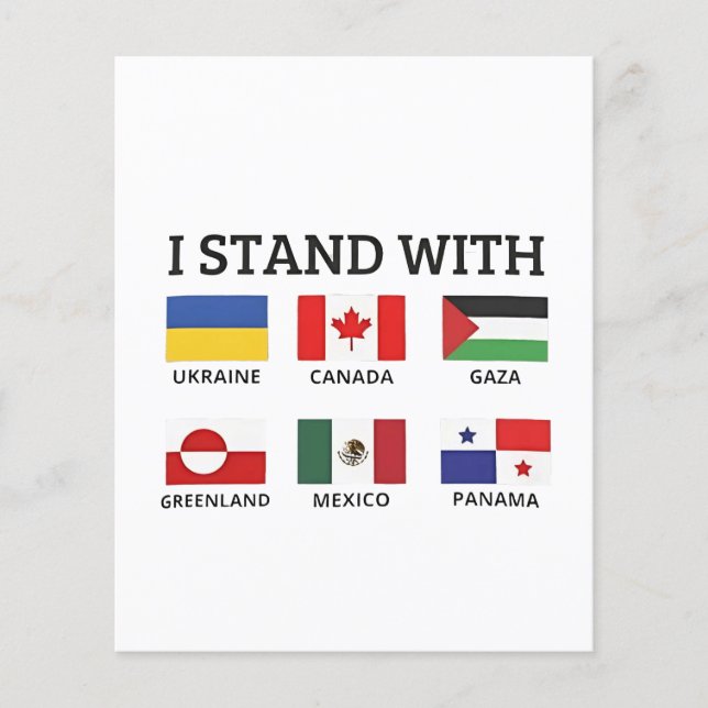 Flyer Estoy con Canadá México Gaza Ucrania (Frente)