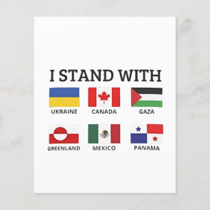Flyer Estoy con Canadá México Gaza Ucrania