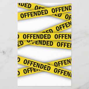 Flyer Estoy ofendido por la cinta policial que no cruza