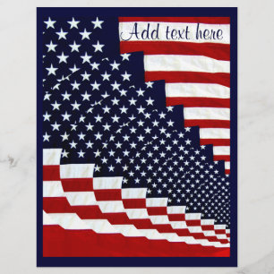 Flyer Estrellas y franjas estadounidenses_