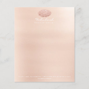 Flyer Estudio de Belleza Labios Beso Maquillador Artista