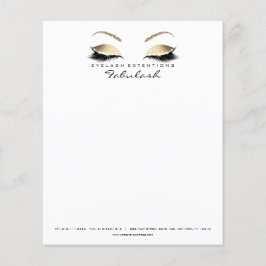 Flyer Estudio de Belleza Pestañas Estilista de Maquillaj