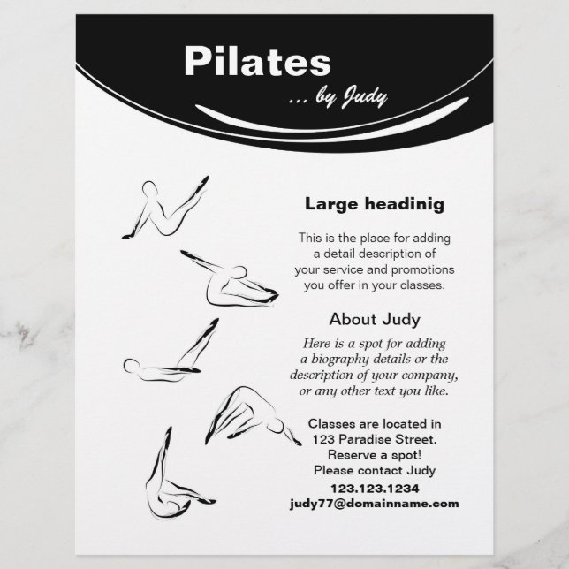 Flyer Estudio de Pilates (Frente)