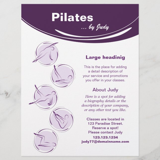Flyer Estudio de Pilates (Frente)