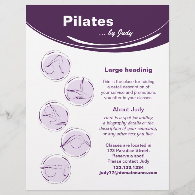 Flyer Estudio de Pilates (Frente)