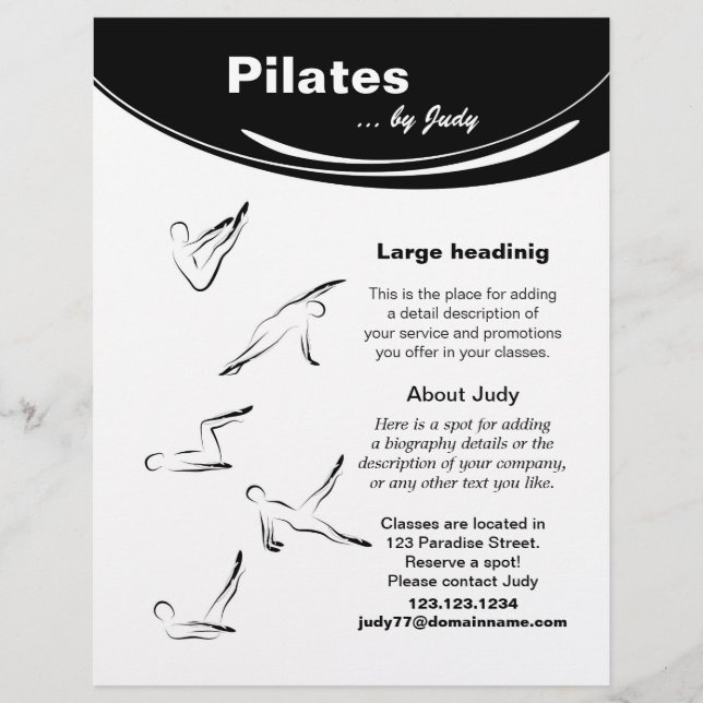 Flyer Estudio de Pilates (Frente)
