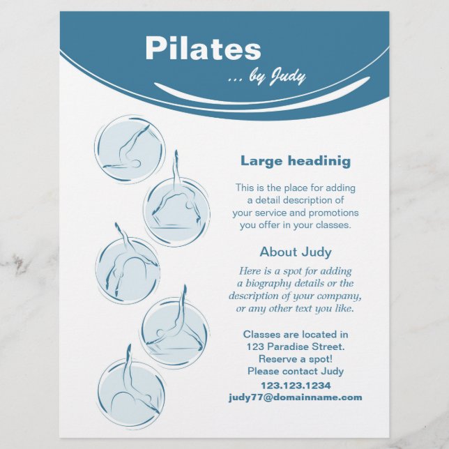 Flyer Estudio de Pilates (Frente)