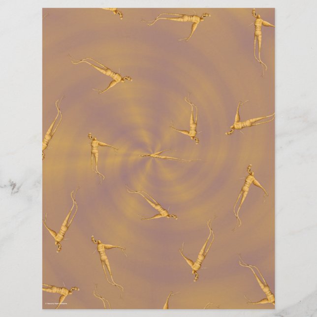 Flyer ET Ginseng Man Scrapbook Paper Bulk Pages (Atrás)