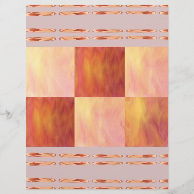 Flyer ET Sunset Tiles Scrapbook Paper Bulk Pages (Frente)