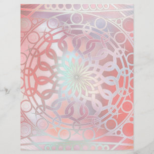 Flyer Eternity Mandala Red and Turquoise