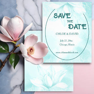 Flyer Ethereal Magnolia Boda Presupuestaria Guardar la f