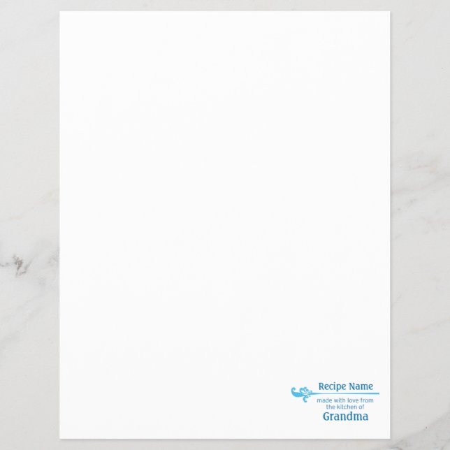 Flyer Etiqueta de alimento azul (Frente)