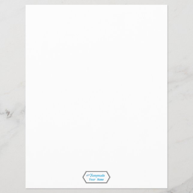 Flyer Etiqueta de comida casera al 100% (Frente)