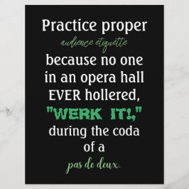 Flyer Etiqueta de la audiencia de los padres de baile Ve