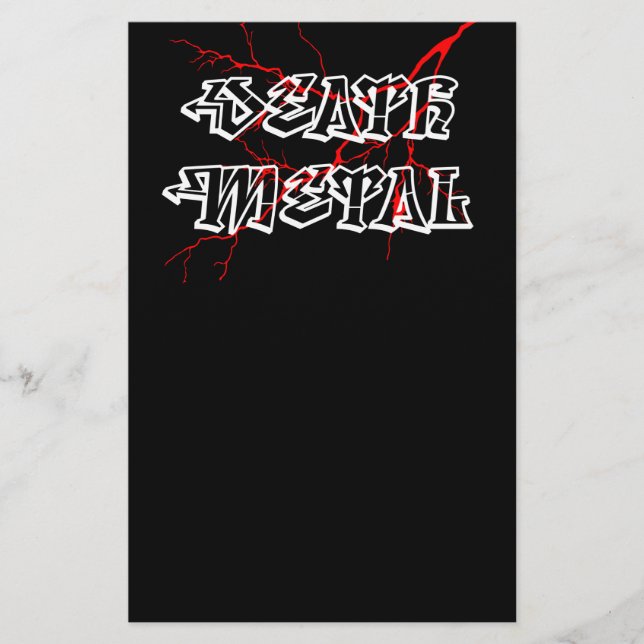 Flyer Etiqueta metalizado de muerte (Frente)