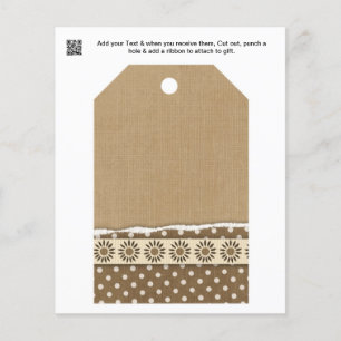 Flyer Etiquetas para regalos o favores de Scrap Design
