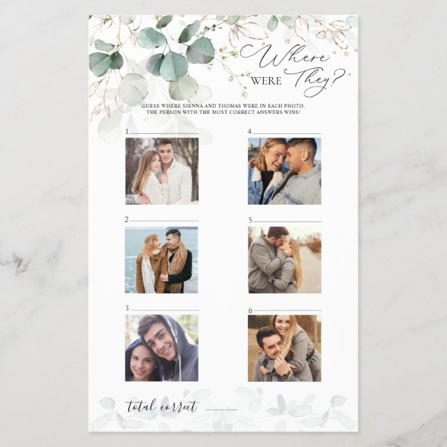 Flyer Eucalyptus Boda Bridal Shower Donde Estaban (Frente)