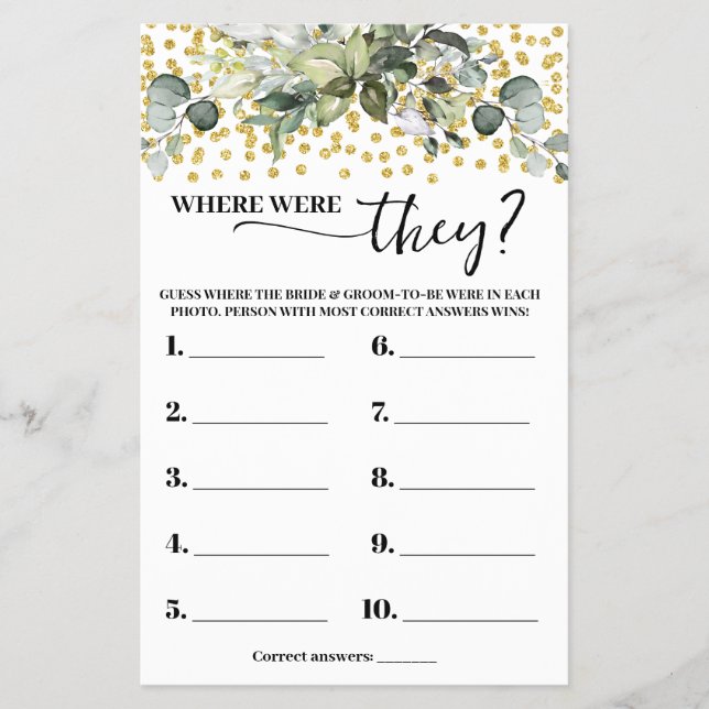 Flyer Eucalyptus Gold ¿Dónde estaban las tarjetas de jue (Frente)