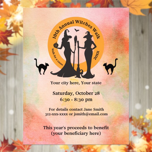 Flyer Evento de caminata de brujas (Subido por el creador)