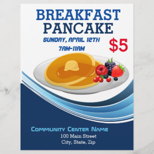 Flyer Evento de desayuno de crepes