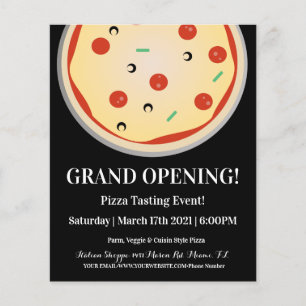 Flyer Evento de Gran Apertura de Restaurante de Pizza It