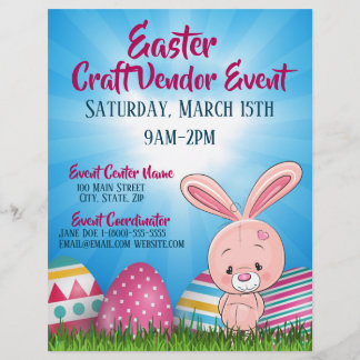 Flyer Evento de proveedor de artesanías de Pascua