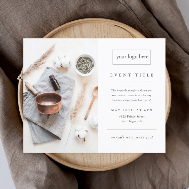 Flyer Evento profesional Minimalista Foto profesional (Minimal business event brochure flyer.)