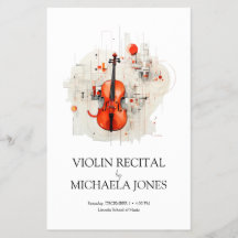 Evento promocional de música violinista Recital