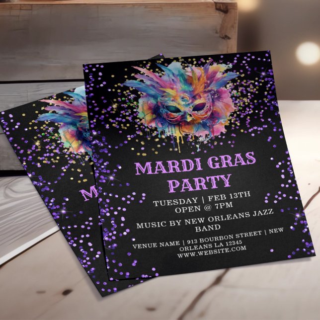 Flyer Evento Purpurina Fiesta Mardi Gras (Subido por el creador)