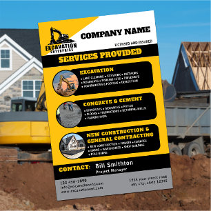 Flyer Excavation Services Business