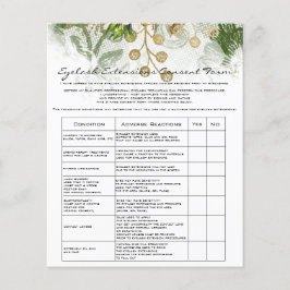 Flyer Extensión de Eyelash Responsabilidad Exención de m