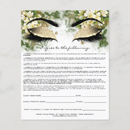 Flyer Extensión de Eyelash Responsabilidad Exención de m