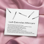 Flyer Extensión de la Eyelash Minimalista extraída a man<br><div class="desc">Tarjetas de atención posterior de extensión Minimalista Eyelash dibujadas a mano.</div>