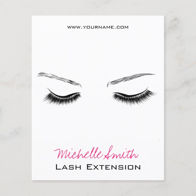 Flyer Extensión de los latidos largos de los ojos cerrad (Frente)