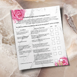 Flyer Extensión Del Eilash Responsabilidad Renuncia Flor