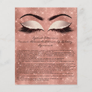 Flyer Extensión Eyelash Responsabilidad Exención Ojos Ro