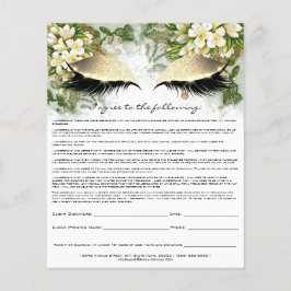 Flyer Extensión Eyelash Responsabilidad Renuncia Al Lux 