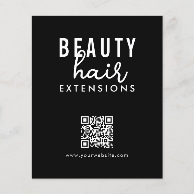 Flyer Extensiones de Cabello Formulario de pedido de pel (Frente)