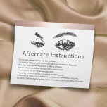 Flyer Extensiones de Pestañas Rose Gold Border Después d<br><div class="desc">Instrucciones de cuidado posterior para Extensiones de Pestañas Rose Gold Border.</div>