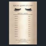 Flyer Extensiones Eyelash Artista de maquillaje beidseit<br><div class="desc">Maskenbildner-Kosmetiker- Extensiones Eyelash-Flyer-Preisliste en Goldfarben. Über " weiteres personalisieren" können Sie Schriftart,  Farbe,  Position etc. individuell wählen und verändern. Bei diesem Produkt werden keine Goldpartikel / Glitzer verwendet,  Gold ist nur der Farbton.</div>