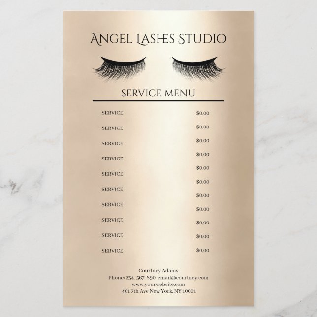 Flyer Extensiones Eyelash Artista de maquillaje beidseit (Frente)
