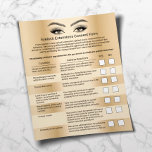 Flyer Extensiones Eyelash Extensión de responsabilidad d<br><div class="desc">Exención de responsabilidad y liberación de los volantes de oro por extensión de Eyelash.</div>