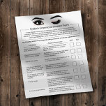 Flyer Extensiones Eyelash Forma de liberación de respons<br><div class="desc">Exención De Responsabilidad De Extensión De Eyelash Y Volantes Del Formulario De Liberación.</div>