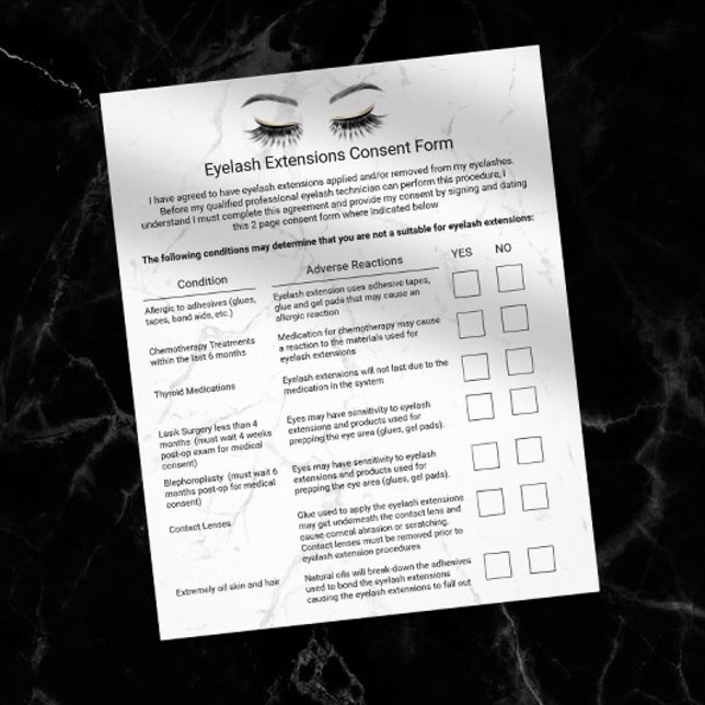 Flyer Extensiones Eyelash Responsabilidad Renuncia a Már (Subido por el creador)