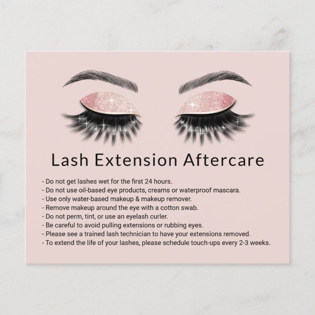 Flyer Extensiones Glam Eyelash Extensiones de maquillaje (Frente)