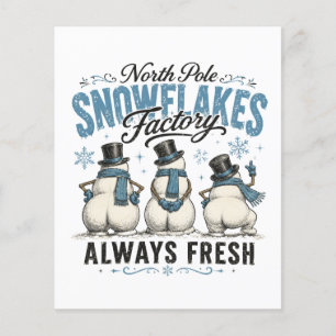 Flyer Fábrica de copos de nieve del Polo Norte Navidad