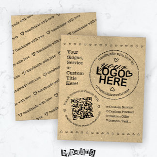 Flyer Fabricado a mano con logotipo de Personalizado de